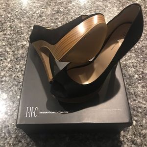 INC International Concepts Black Heels
